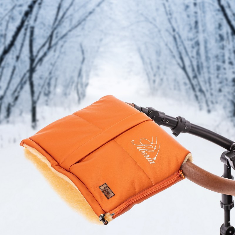 Муфта меховая для коляски Nuovita Siberia Lux Pesco Arancio/Оранжевый  