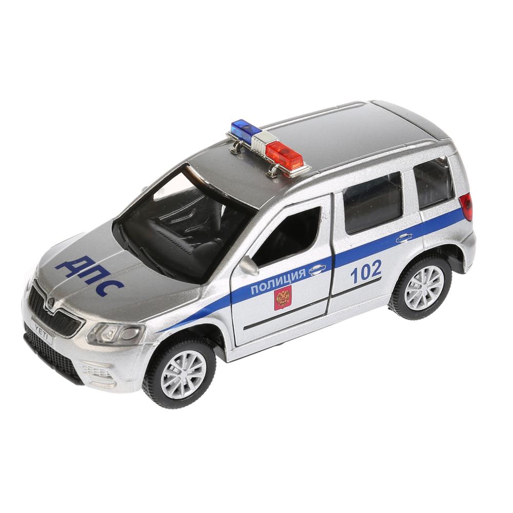 

Машинка металлическая инерционная Skoda Yeti Полиция, открываются двери, свет и звук, 12 см.