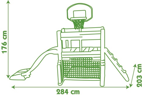 Спортивно-игровой комплекс Smoby с горкой и баскетбольным кольцом  