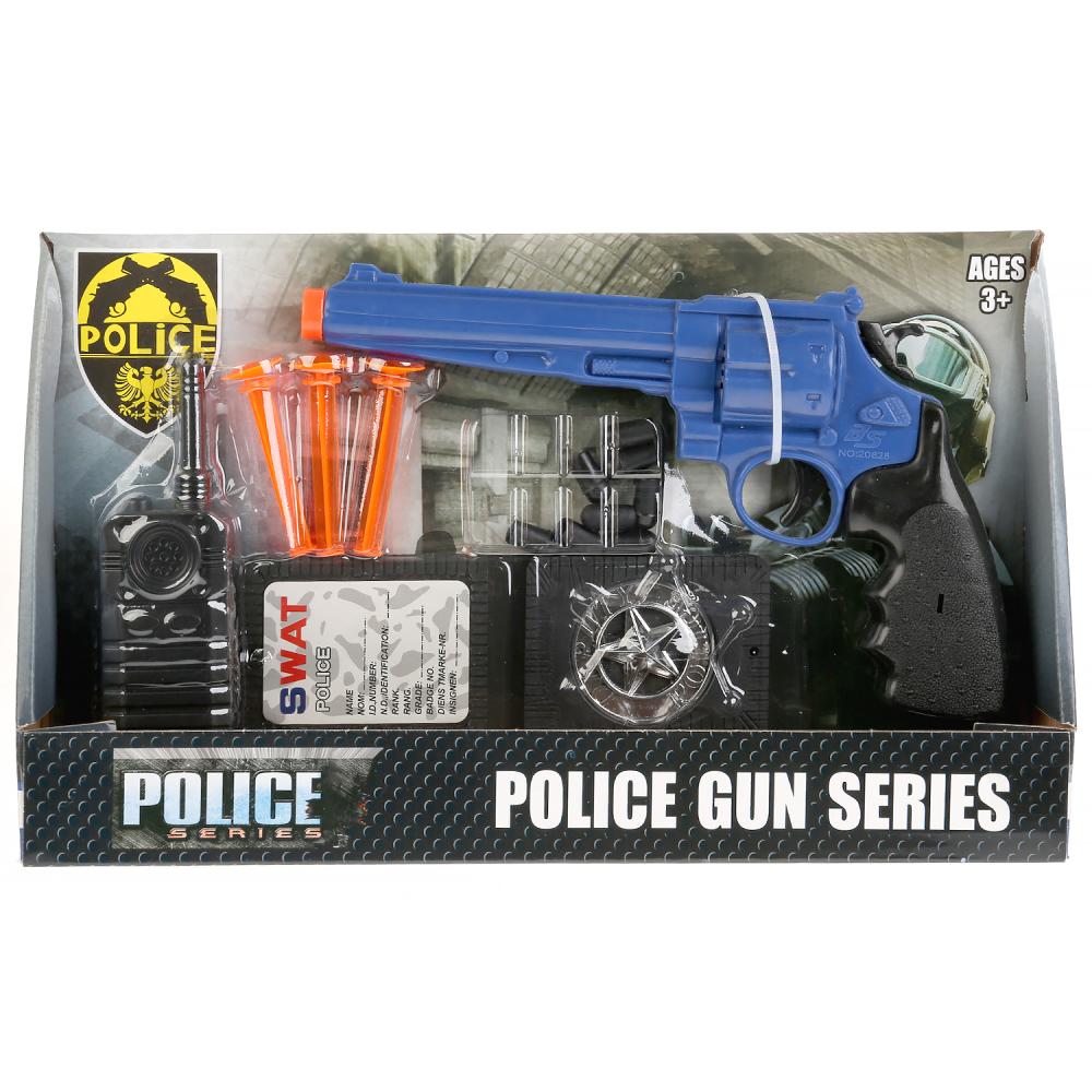 Набор Полицейский пистолет с присосками, рация  