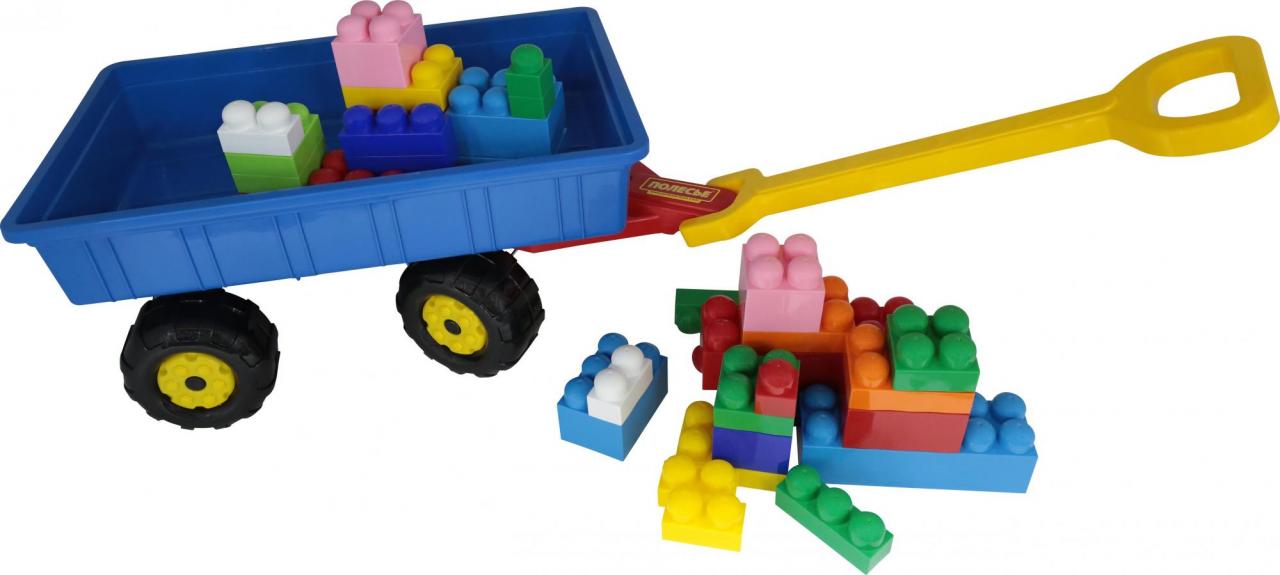 Набор №381: тележка Дачная + конструктор Великан 32 элемента   