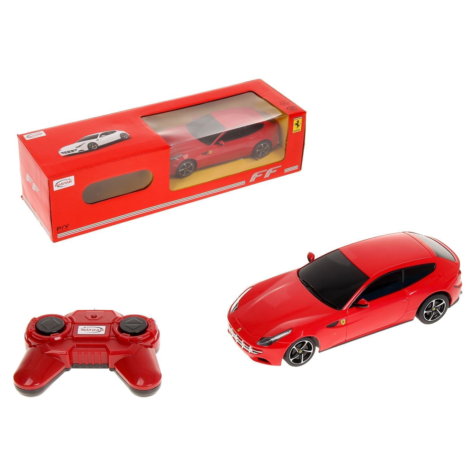 Машина на радиоуправлении 1:24 Ferrari FF 27MHZ, цвет красный  