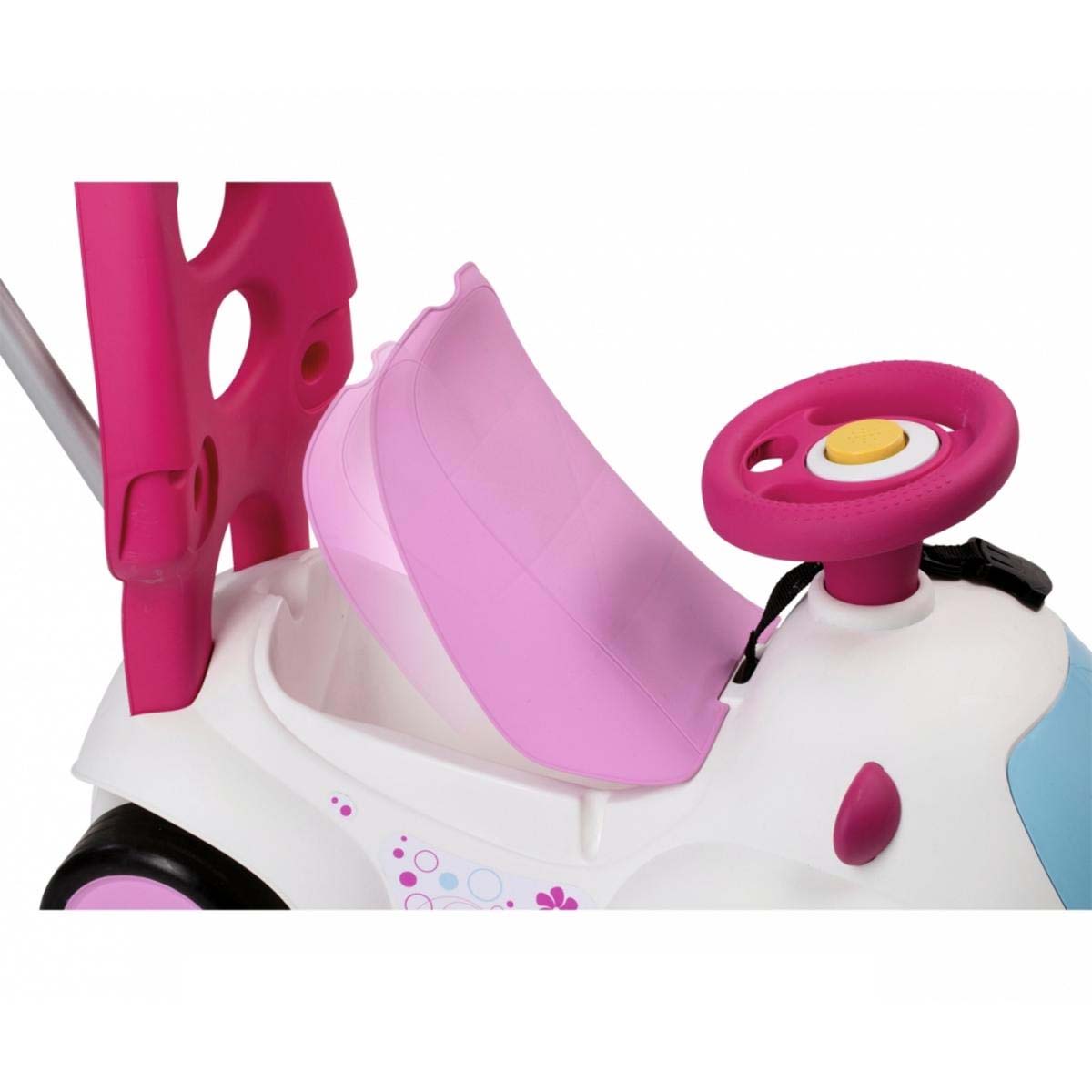 Каталка-качалка трансформер Smoby Maestro 2, белая с розовым, звук  