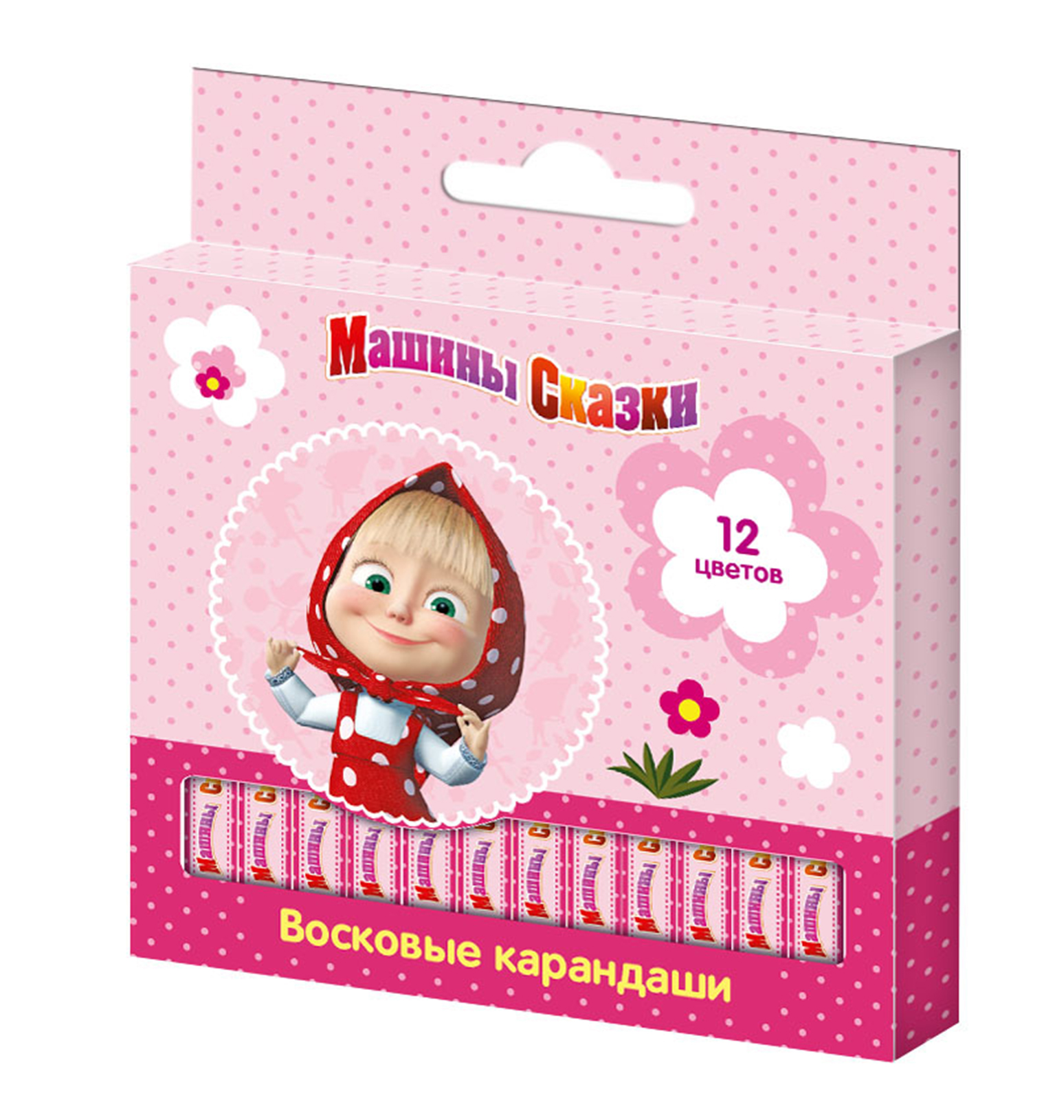 

Восковые карандаши «Маша и Медведь», 12 штук