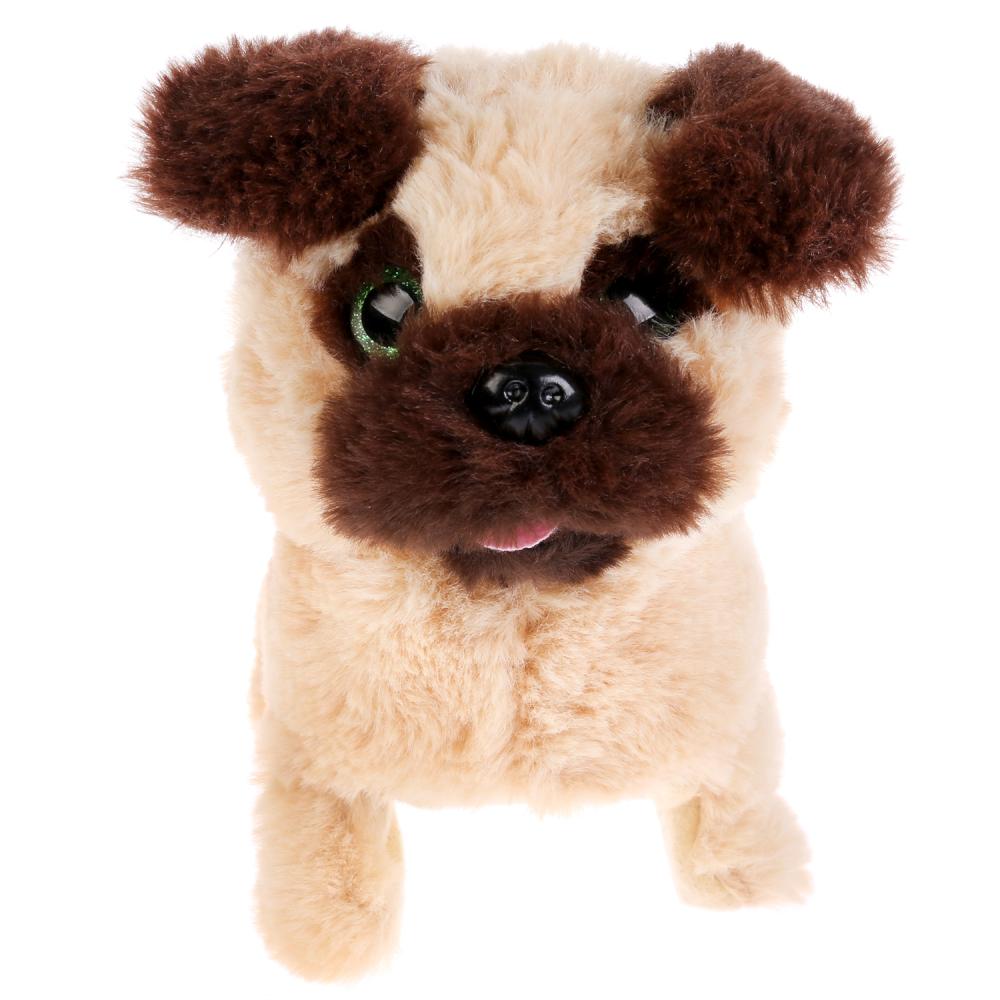 Интерактивный щенок – Бакс, 16 см со светящейся косточкой  