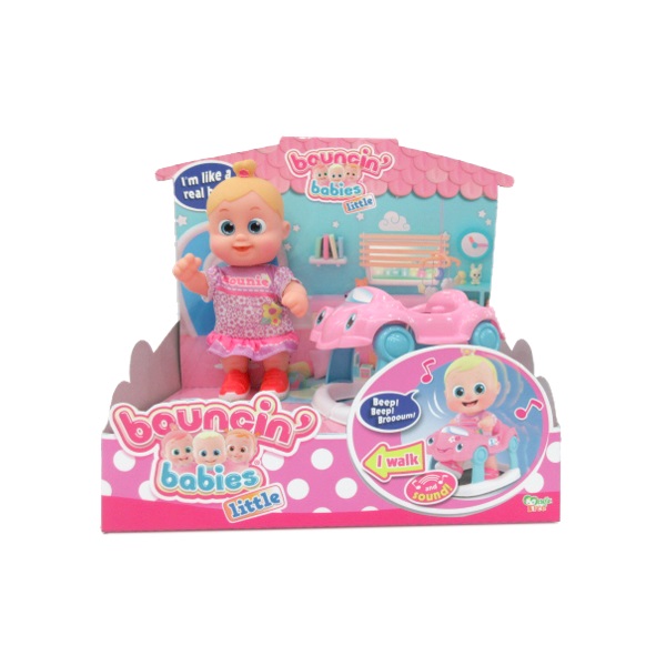 Кукла Бони из серии Bouncin' Babies 16 см., с машиной, дисплей  