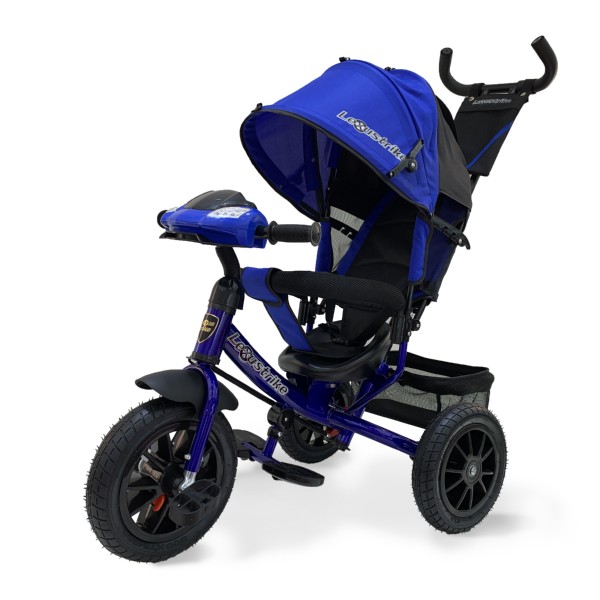 

Трехколесный велосипед - Lexus Trike, колеса 12" и 10", синий, свет и звук