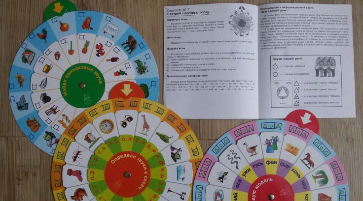 Игра Карусель – Обучение грамоте, комплект из 7 кругов  