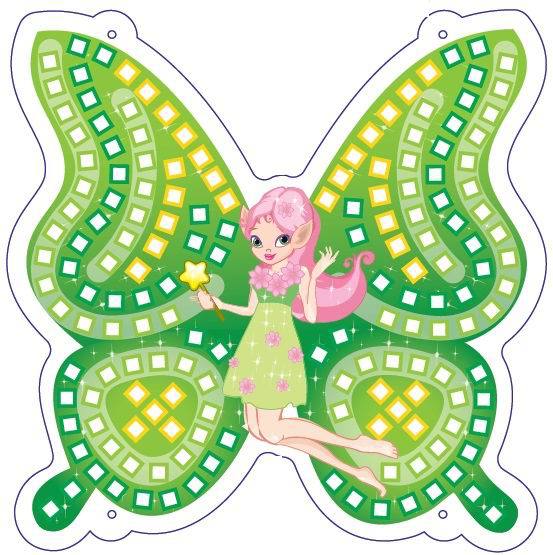 Мозаика Бабочка 3в1, с крыльями, 4 ленточками и более 500 деталями мозаики  