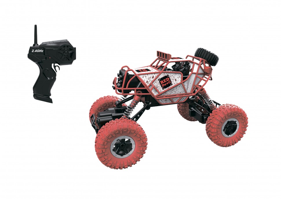 

Раллийная машина Драйв Бигвил - Red Devil на р/у, 2,4GHz, 4WD, масштаб 1:43