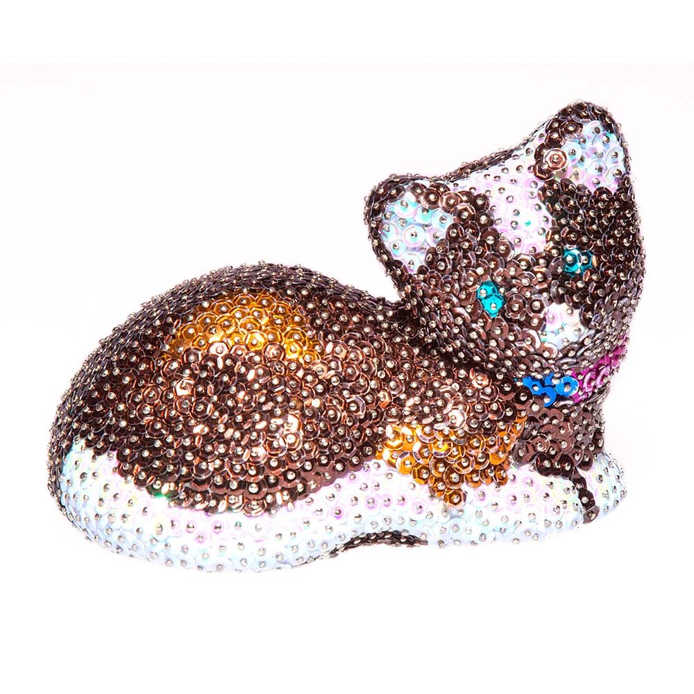 

Мозаика из пайеток 3D Кошка