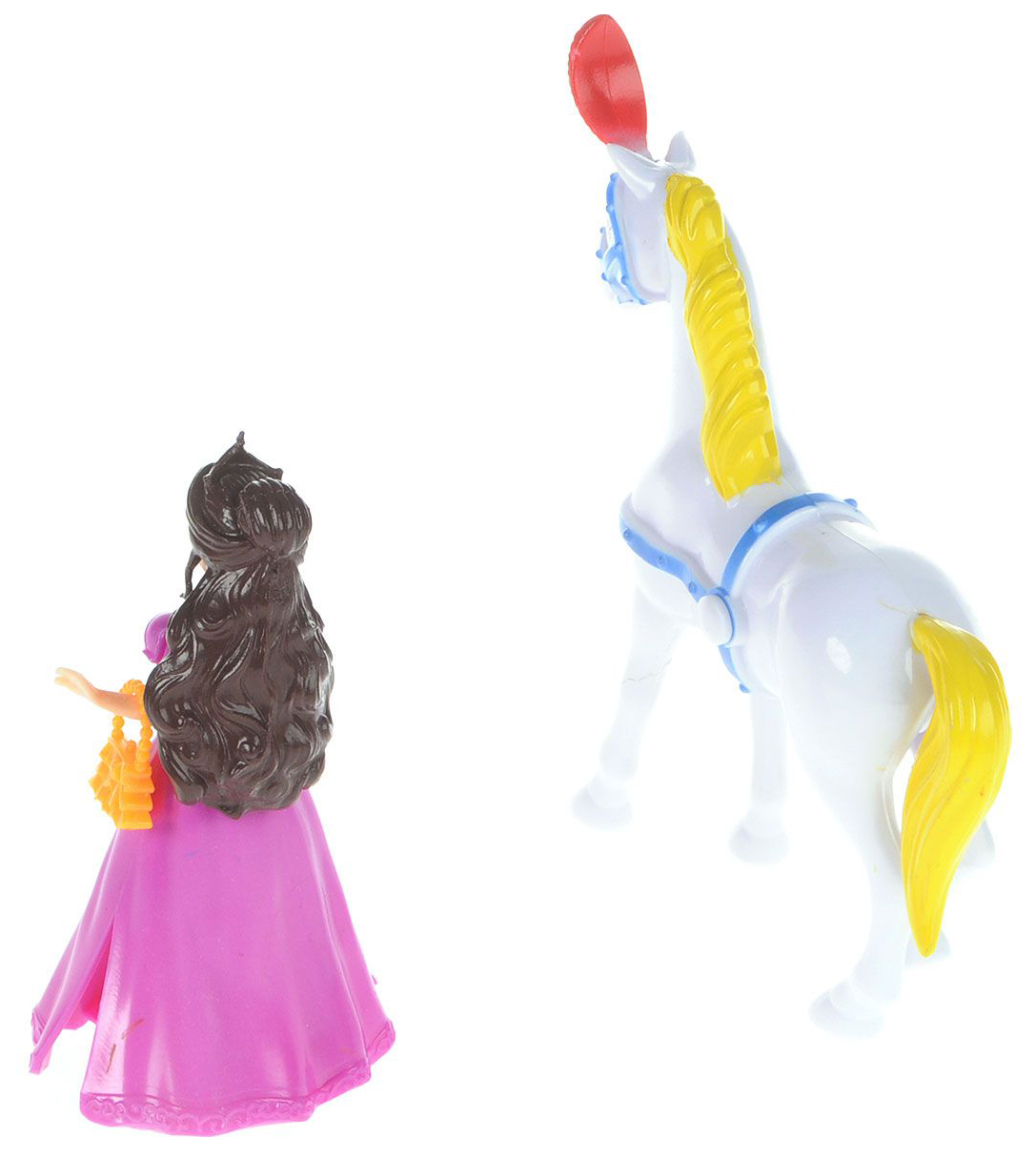 Кукла Красотка - Волшебная Сказка, с лошадкой и платьем-прищепкой, 11 см  
