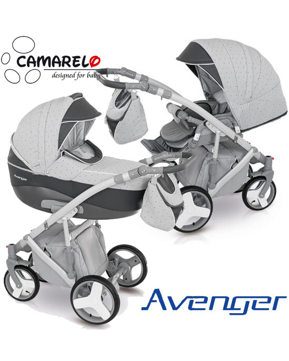 

Детская коляска Camarelo Avenger Lux 2 в 1, серая