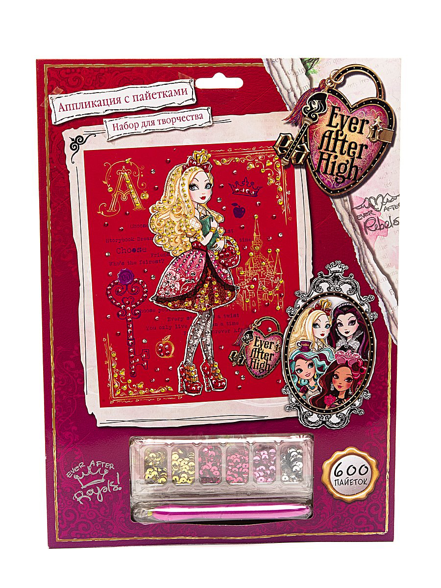 

Набор для творчества Ever After High - Аппликация из пайеток, 3 дизайна
