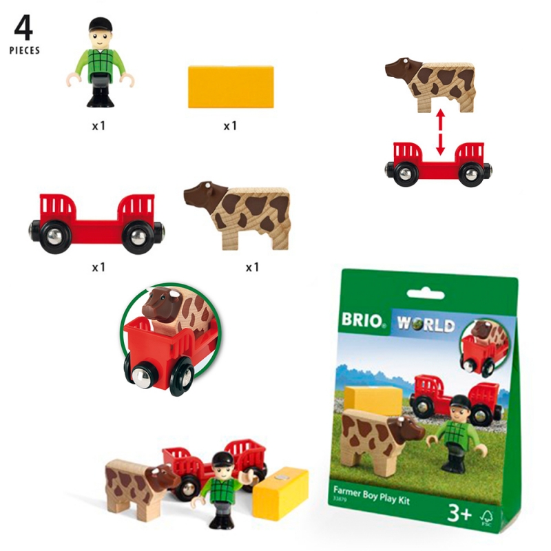 Игровой набор - Мальчик на ферме, 4 элемента  