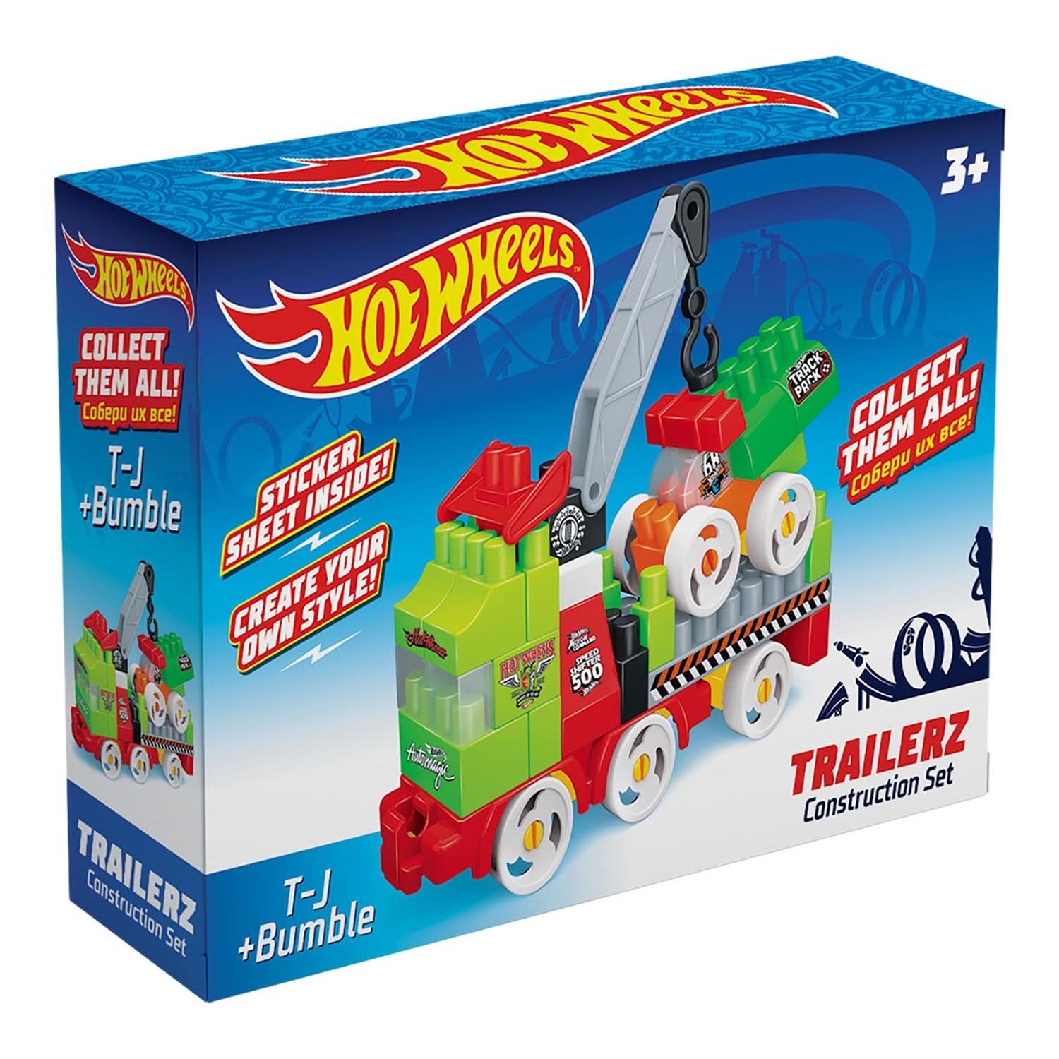 Конструктор Hot Wheels, серия Trailerz T-J + Bumble  