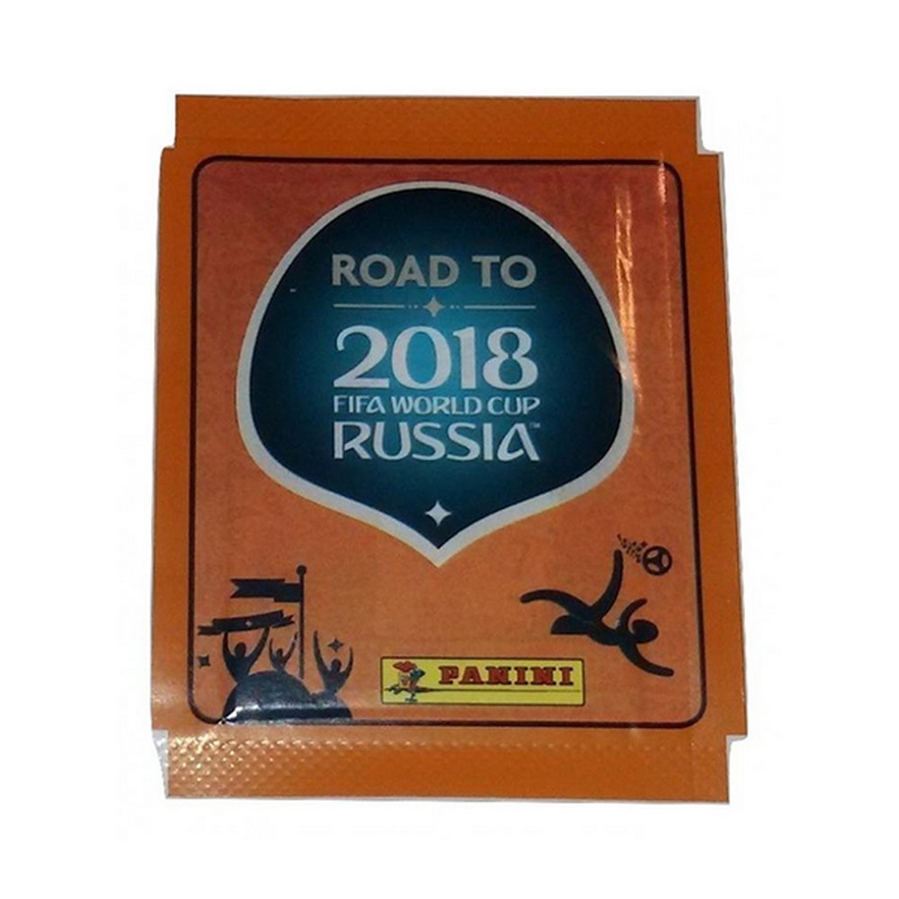 Наклейки Road to 2018 Fifa World Cup Russia, пакетики по 5 наклеек  