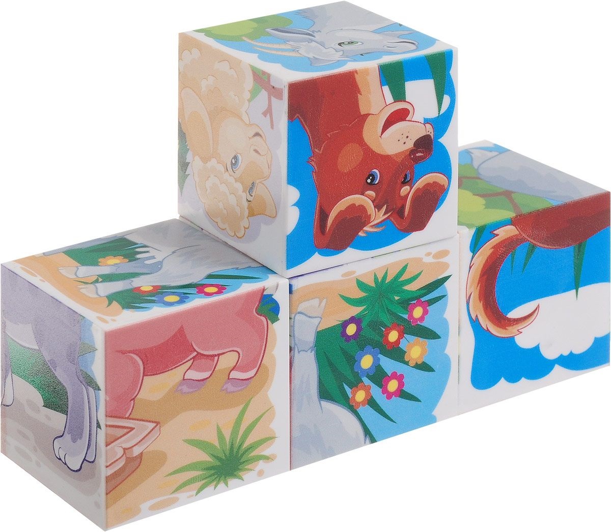 Кубики - Домашние животные, 4 шт.  