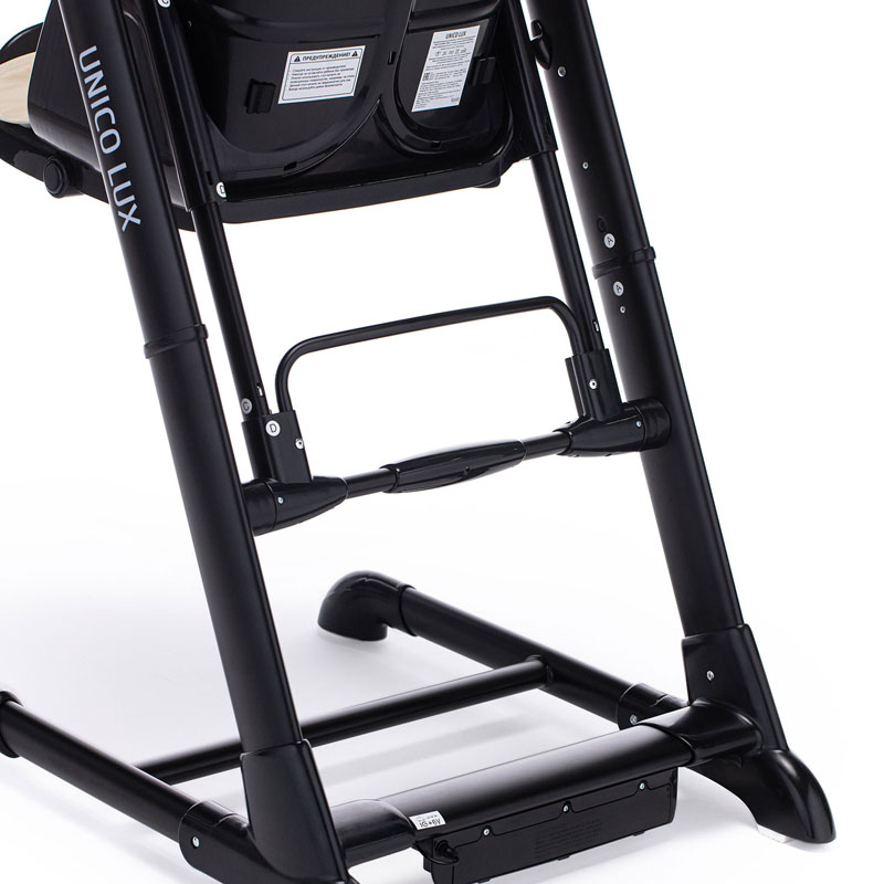 Стульчик для кормления с электронным устройством качения Nuovita Unico lux Nero, Latte, Nero/Латте, Черный  