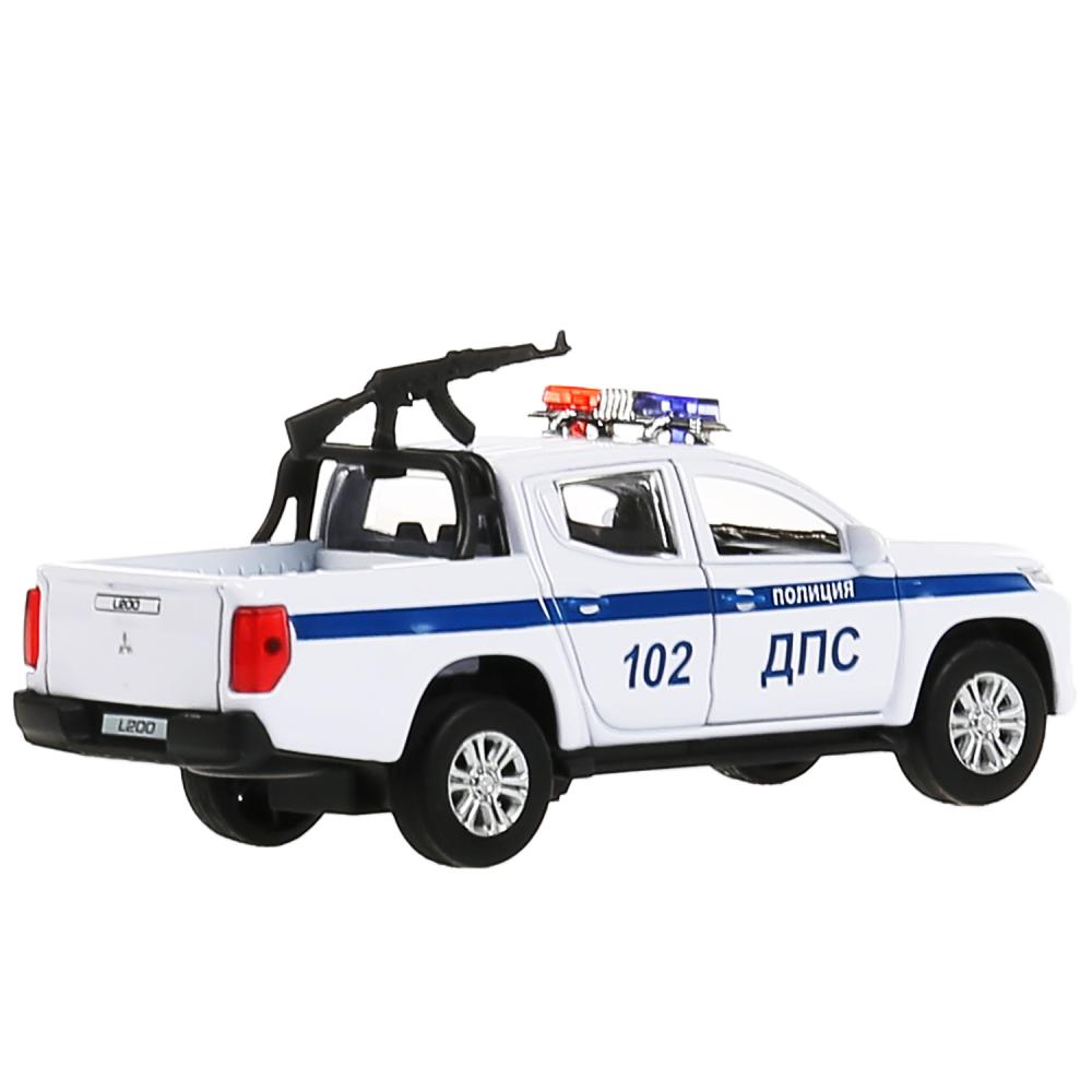 Машина Полиция пикап Mitsubishi L200 Pickup 13 см двери и багажник открываются металлический   