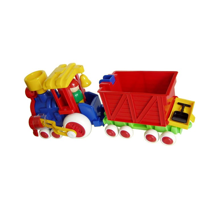 Паровозик из серии Детский сад - Ромашка с вагоном, 39 см  