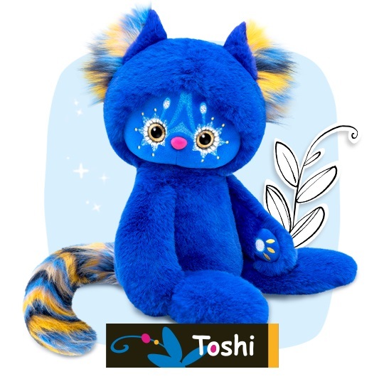 

Мягкая игрушка из серии Lori Colori – Тоши, синий, 25 см