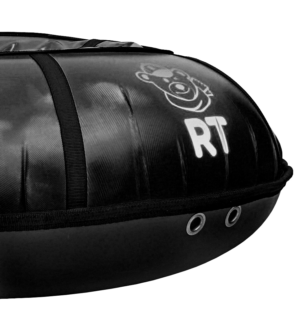 Санки надувные Тюбинг с пластиковым дном, цвет черный, диаметр 100 см.  