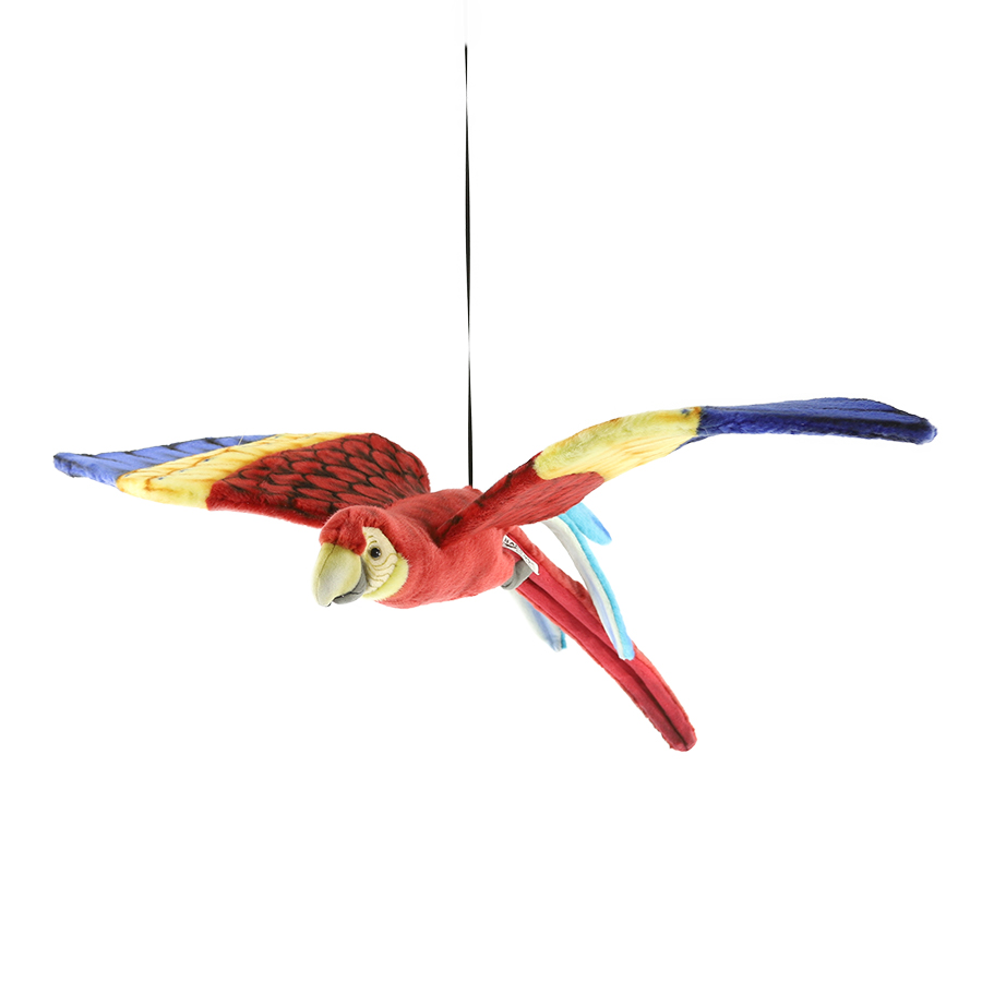 Попугай Ара, красный летящий, 76 см  