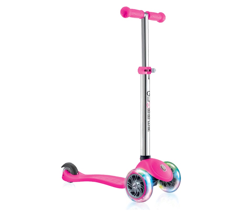 

Самокат Globber Primo Lights со светящимися колесами, розовый