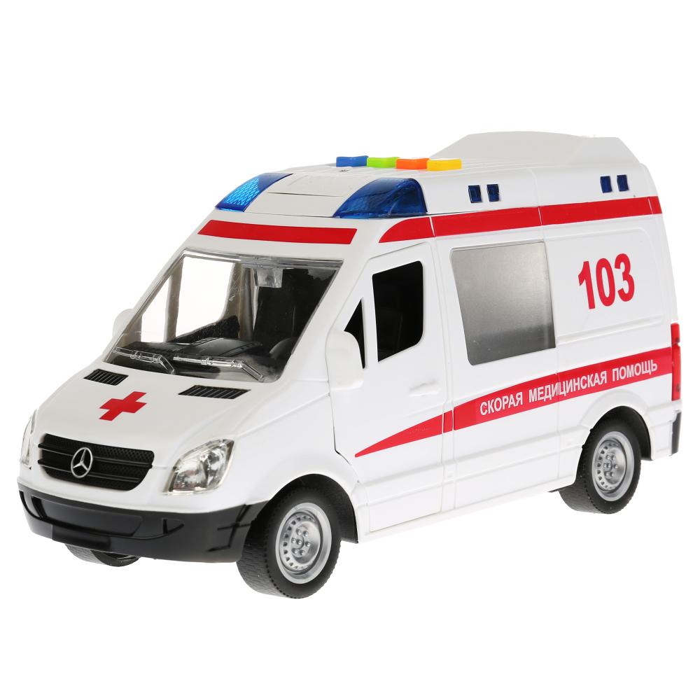 

Машина свет и звук Mercedes-Benz Sprinter Скорая, инерционная 22 см