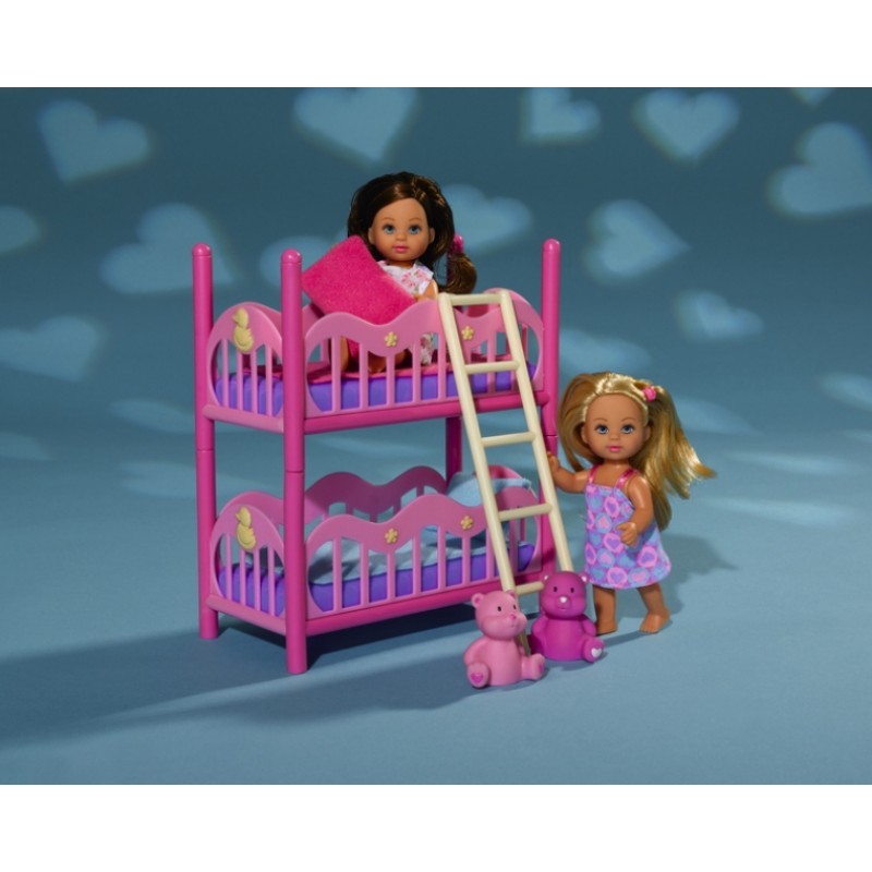 Кукла Еви - Подружки, 2 куклы с кроваткой, 12 см  