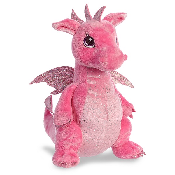 Мягкая игрушка – Дракон, розовый, 30 см  