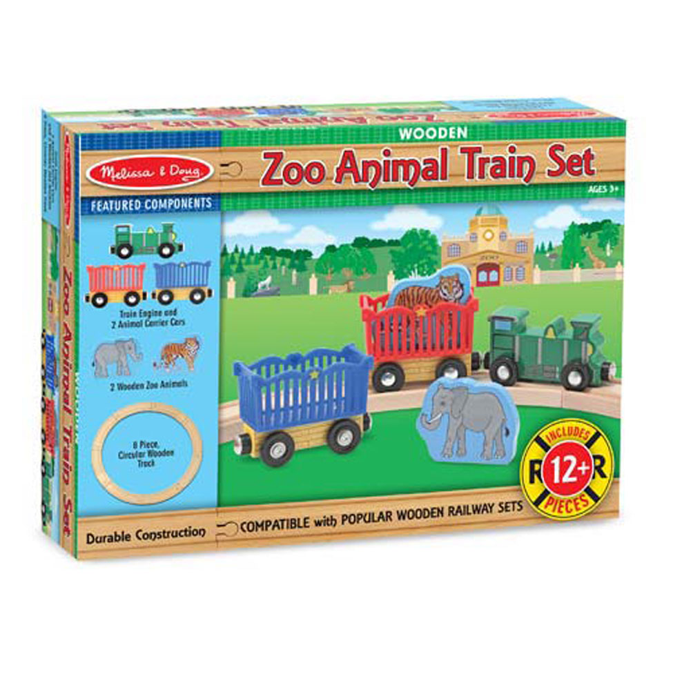 Игровой набор Животные – Железная дорога, 12 предметов  