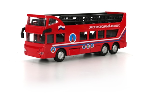 Игрушка двухэтажный автобус красный