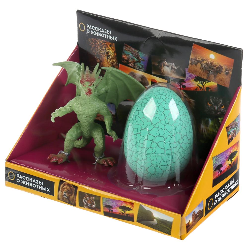 Игровой набор Рассказы о животных - Зеленый дракон с яйцом, 10 см  