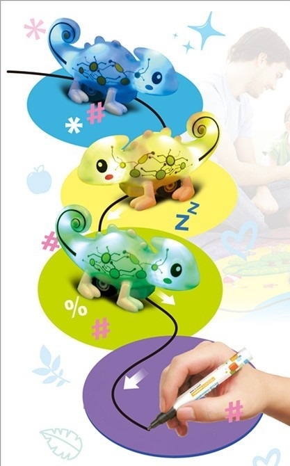 Интерактивная игрушка Робо-Хамелеончик, меняющий цвет, звуковые эффекты  