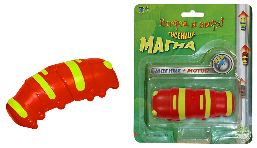 Гусеница Магна, магнитная, красная