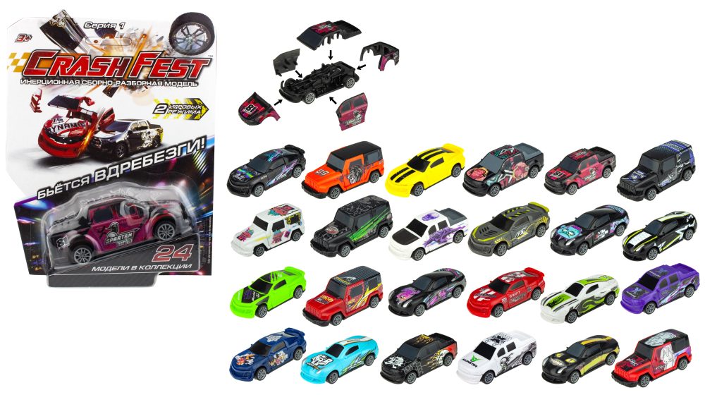 

Машинка инерционная CrashFest, 10 см