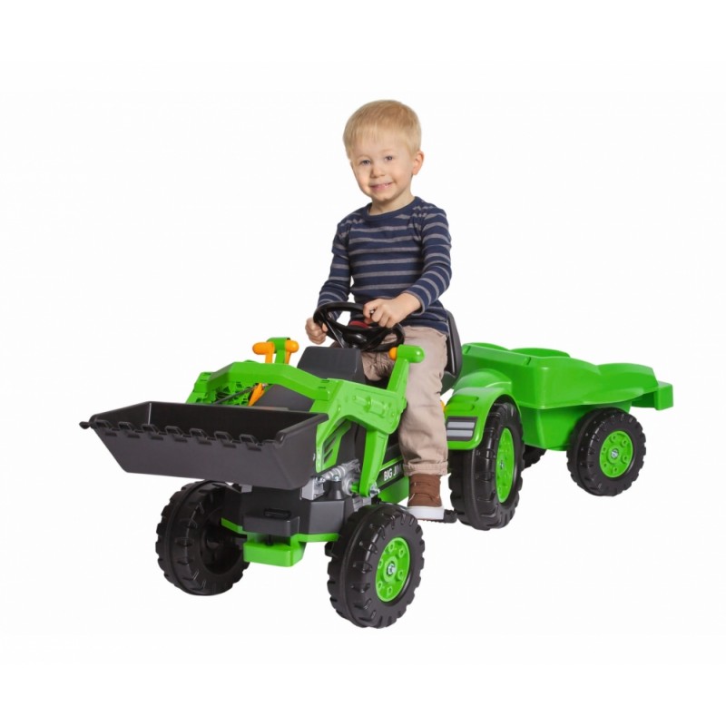 Детский педальный трактор с прицепом  