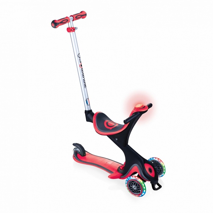 

Самокат-трансформер Globber Go Up Comfort Play Lights, красный