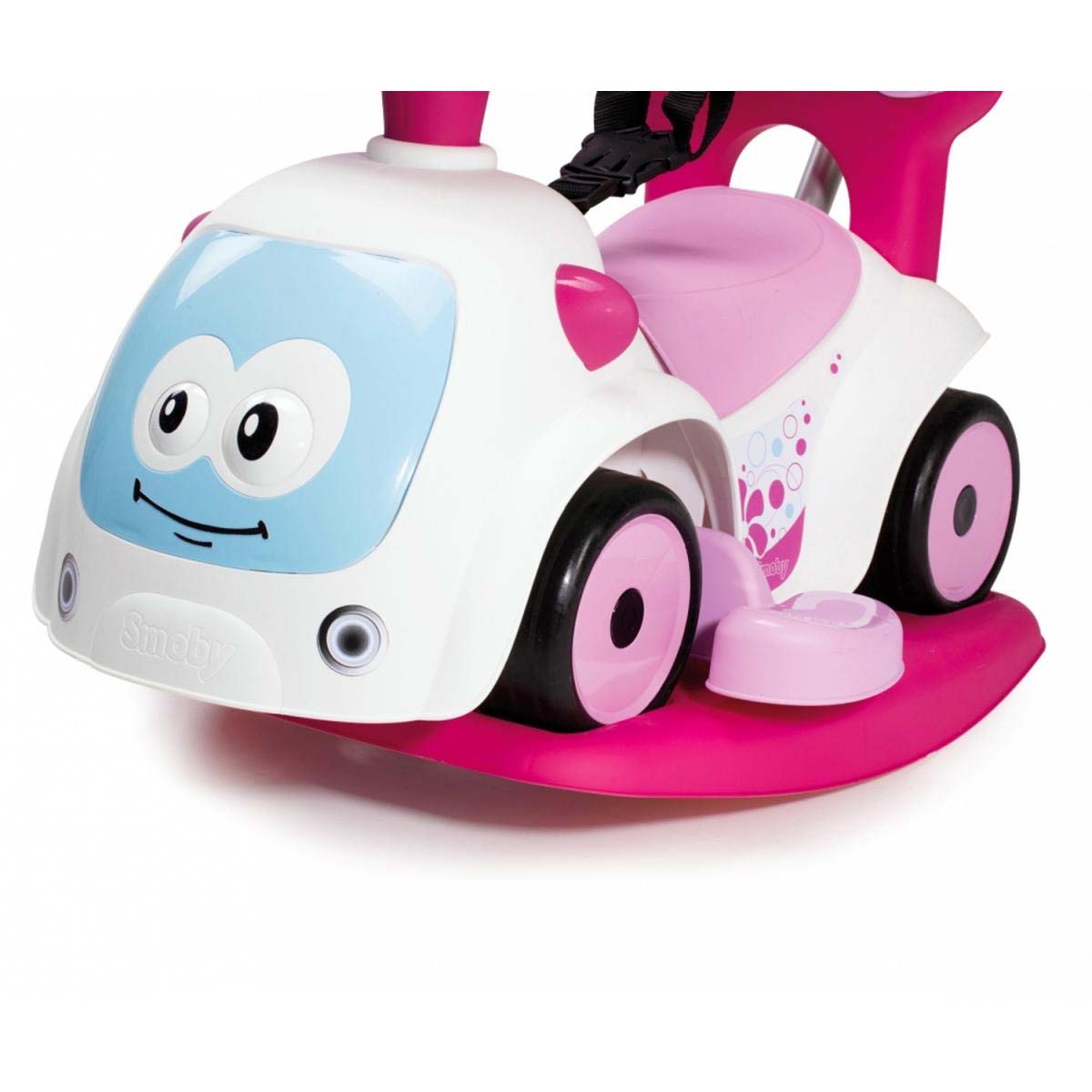 Каталка-качалка трансформер Smoby Maestro 2, белая с розовым, звук  