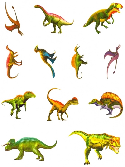 Наклейки многоразовые - Динозавры  
