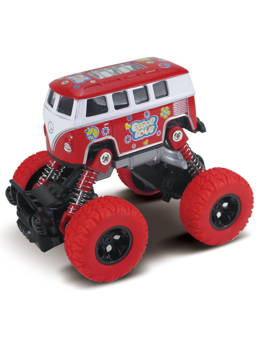 

Автобус Die-Cast, инерционный механизм, рессоры, цвет красный, масштаб 1:46