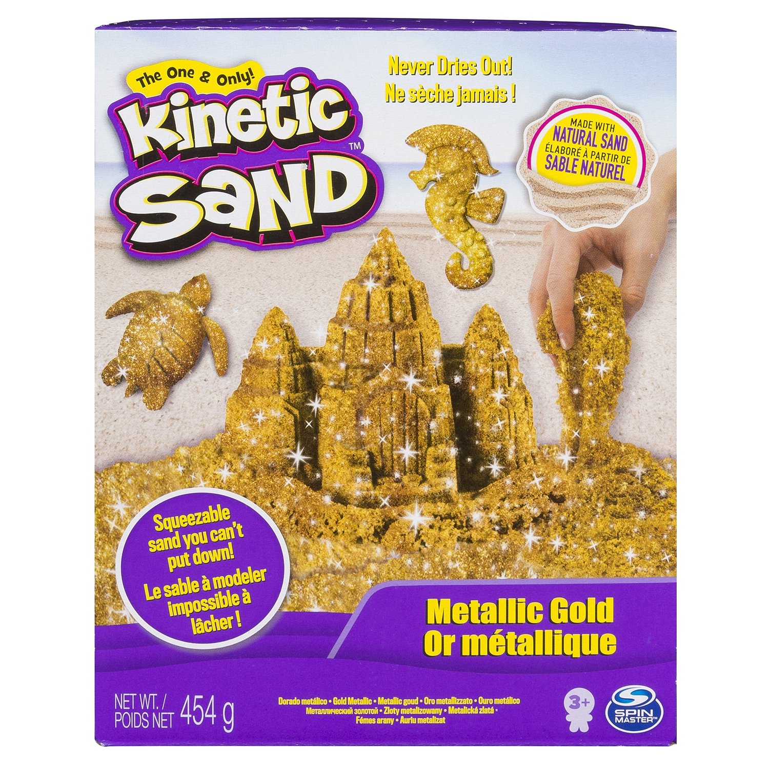 

Кинетический песок для лепки Kinetic Sand цвета металлик