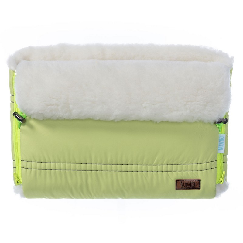 

Муфта меховая для коляски Nuovita Alpino Bianco Verde chiaro/Салатовый