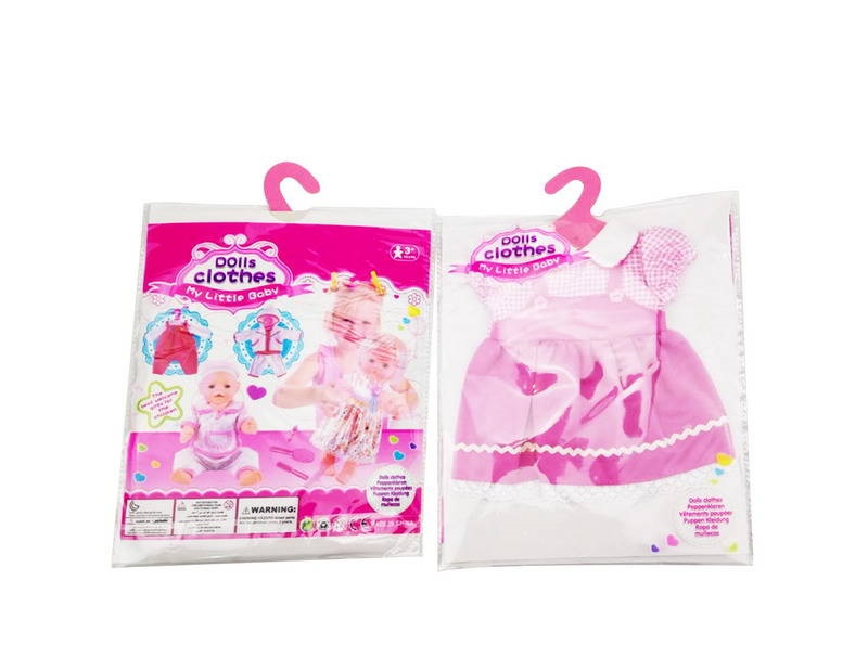 Одежда для кукол: платье розового цвета  
