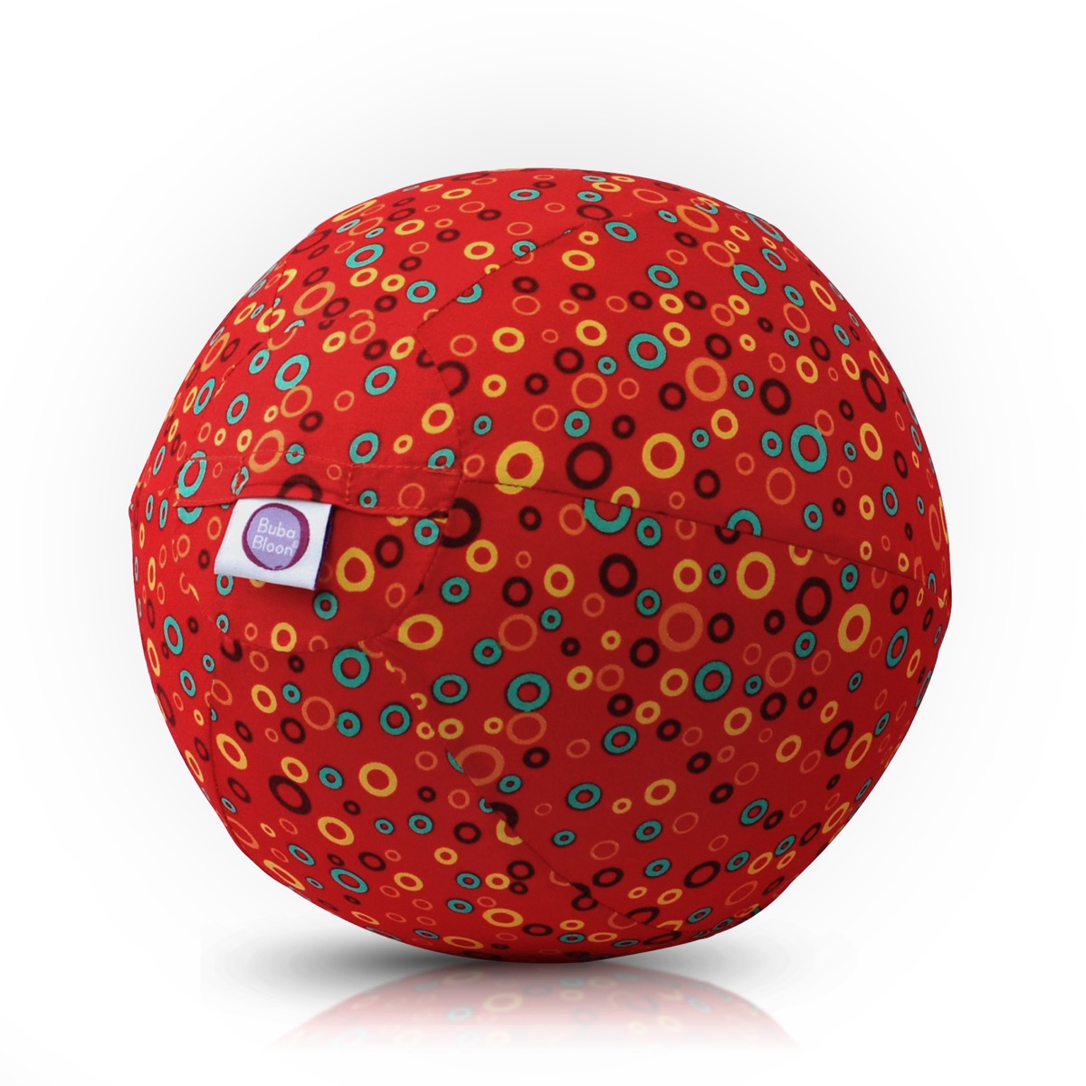 Воздушный мяч с набором шариков и чехлом дизайн Кружочки Circles красный  