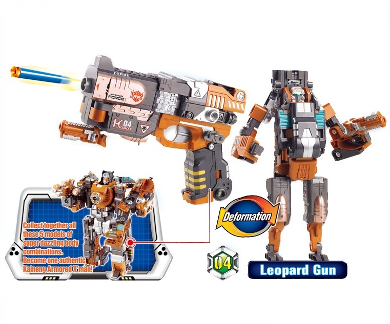 

Робот-бластер Deformation 2 в 1 - Leopard GUN с мягкими снарядами, защитные очки