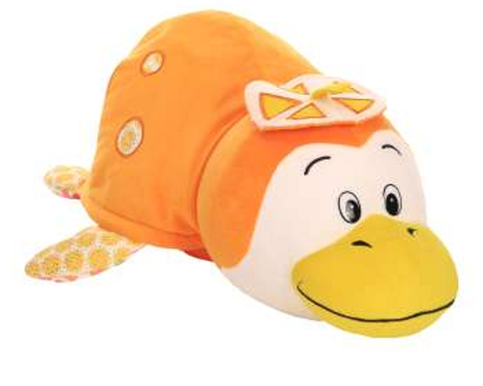 Плюшевая игрушка из серии Вывернушка Ням-Ням 2-в-1 Морской котик с ароматом клубники-Пингвинчик с ароматом апельсиновой газировки, 40 см.  