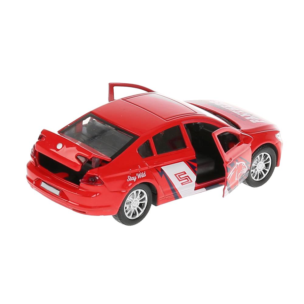 Машина Vw Passat - Спорт, 12 см, свет-звук, инерционный механизм, цвет красный  